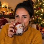 🎄 LAST DAY 49% OFF – ✨ Magical Christmas 3D Glass Cup | Raised Festive Artwork, Sparkling Details & Holiday Gift Drinkware 🎅💎
