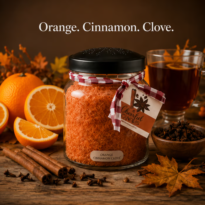 A Cheerful Giver 34 oz. Orange Cinnamon Clove Papa Jar Duo
