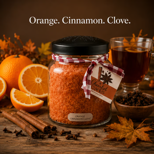 A Cheerful Giver 34 oz. Orange Cinnamon Clove Papa Jar Duo