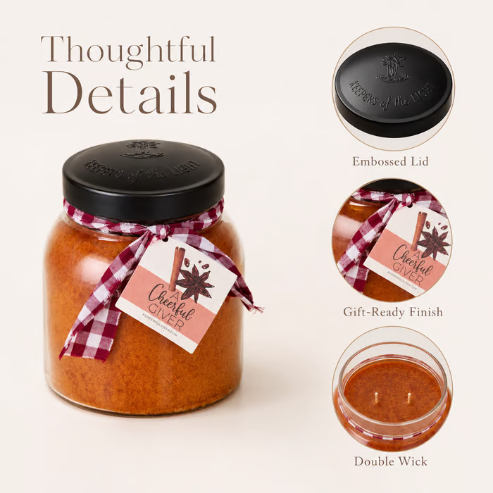 A Cheerful Giver 34 oz. Orange Cinnamon Clove Papa Jar Duo